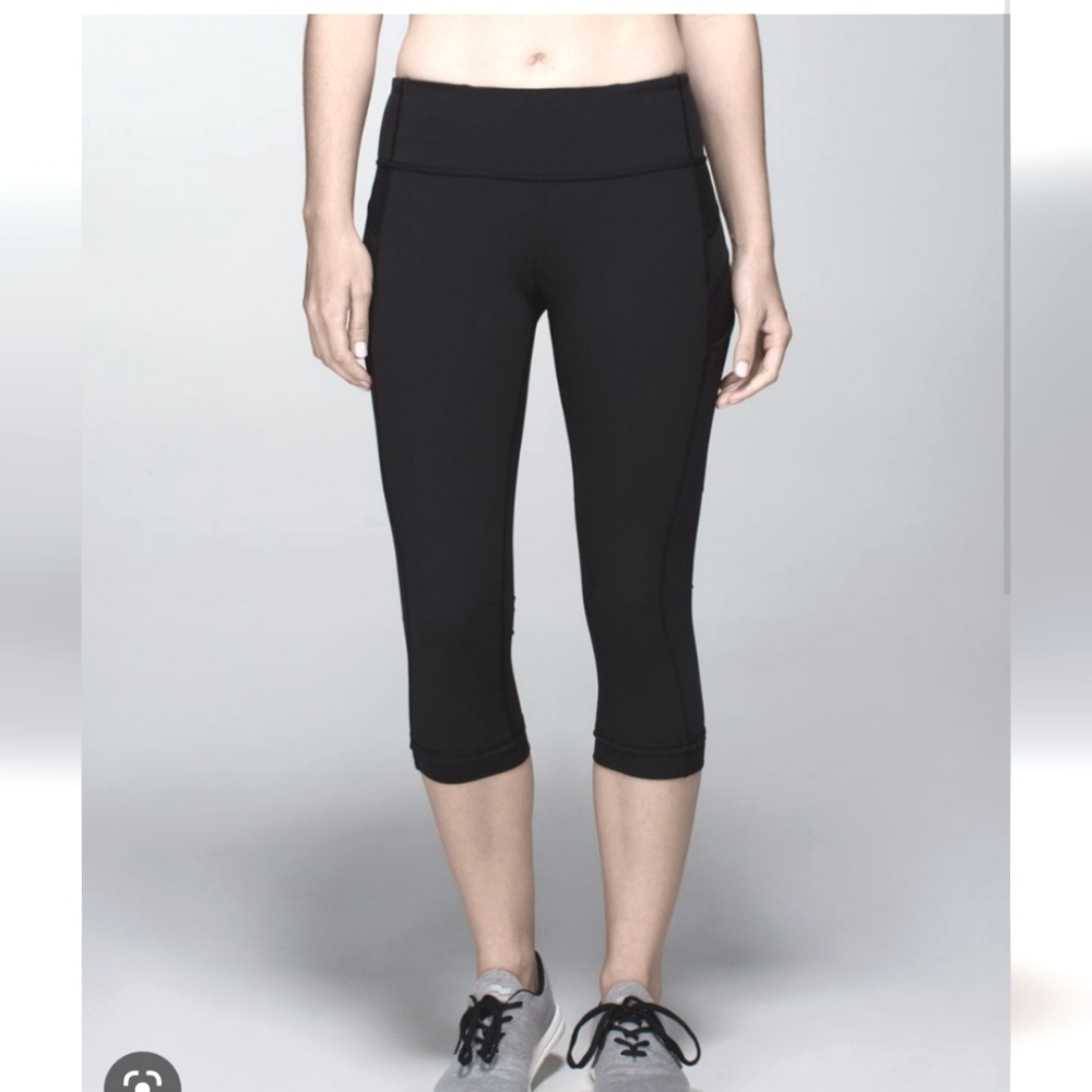 Lululemon Black Cropped Leggings, Size 10